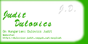 judit dulovics business card